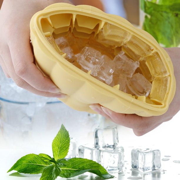 Ice Cube Maker Silicone Bucket with Lid Makes Ice Chips for Crushed Ice  Maker Bucket Ice Tray Silicon Ice Cube Molds Cylinder Ice